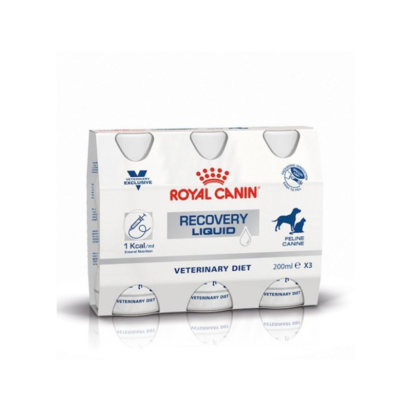 Suero De Recuperación Perros y Gatos Vhn Recovery Liquid 3 X200 ml Royal Canin