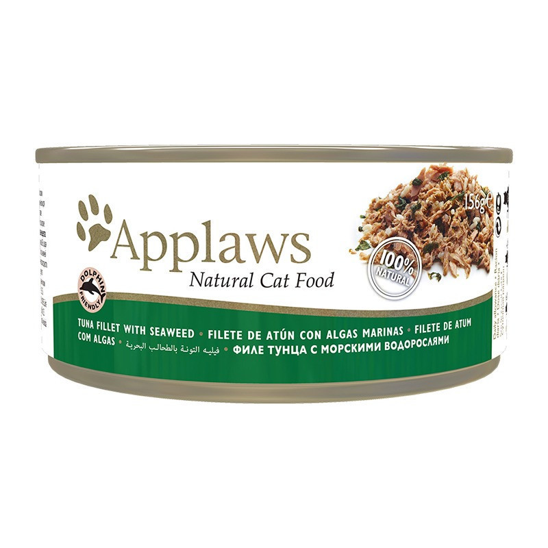 Lata Para Gatos De Atún Con Algas 156 gr x 24 Uds Applaws