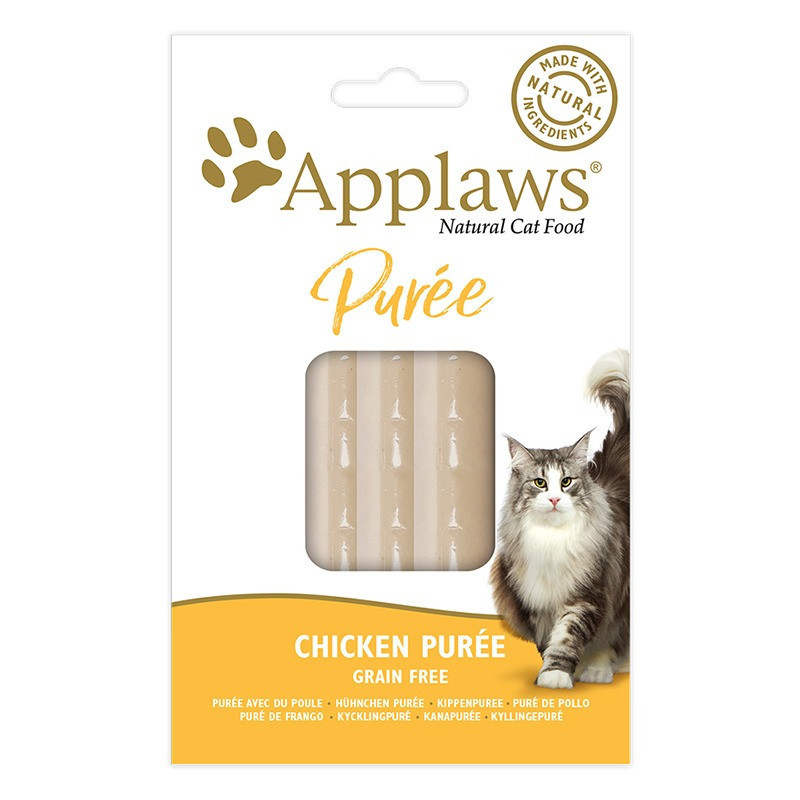 Snack Para Gatos 7 g De Puré Pollo 8 x 10 Uds Applaws