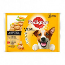 Pedigree Pouch 4 Pack Pollo, Buey Y Verduras 4 x100 Pedigree