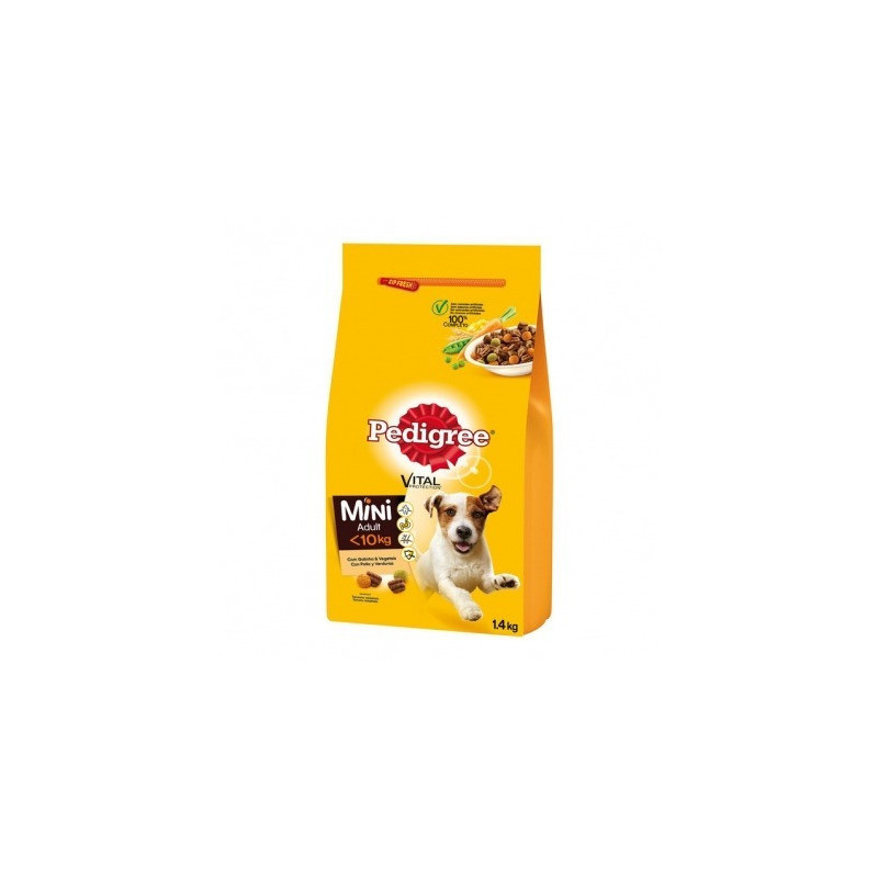 Pienso Para Perros Mini Adultos Buey Y Verduras 1,4 Kg 6 Unidades Pedigree