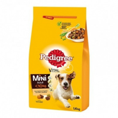 Pienso Para Perros Mini Adultos Buey Y Verduras 1,4 Kg 6 Unidades Pedigree