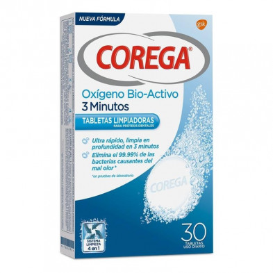 Corega Oxígeno Bio-Activo 30 Tabletas