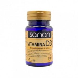 Vitamina D3 60 Cápsulas Vegetales de 545 mg Sanon