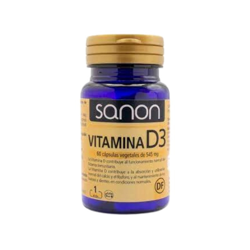 Vitamina D3 60 Cápsulas Vegetales de 545 mg Sanon