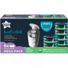 Pack de Contenedor de Pañales Twist and Click 6 Recargas Tommee Tippee