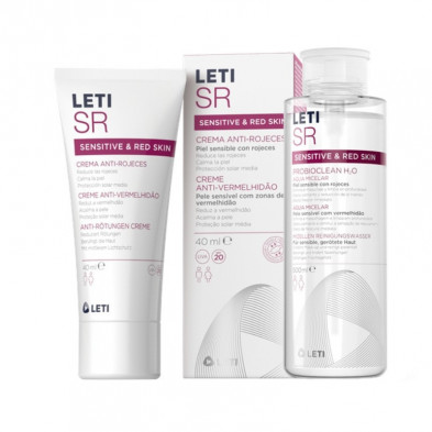 Leti SR Pack Crema Antirojeces SPF20 40ml + ProbioClean H2O Agua Micelar 200 ml