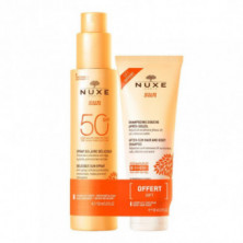 Pack Sun Spray Solar Delicioso SPF50 + Champú de Ducha After Sun Nuxe