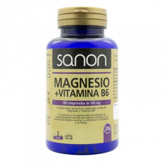 Magnesio + Vitamina B6 180comp Sanon