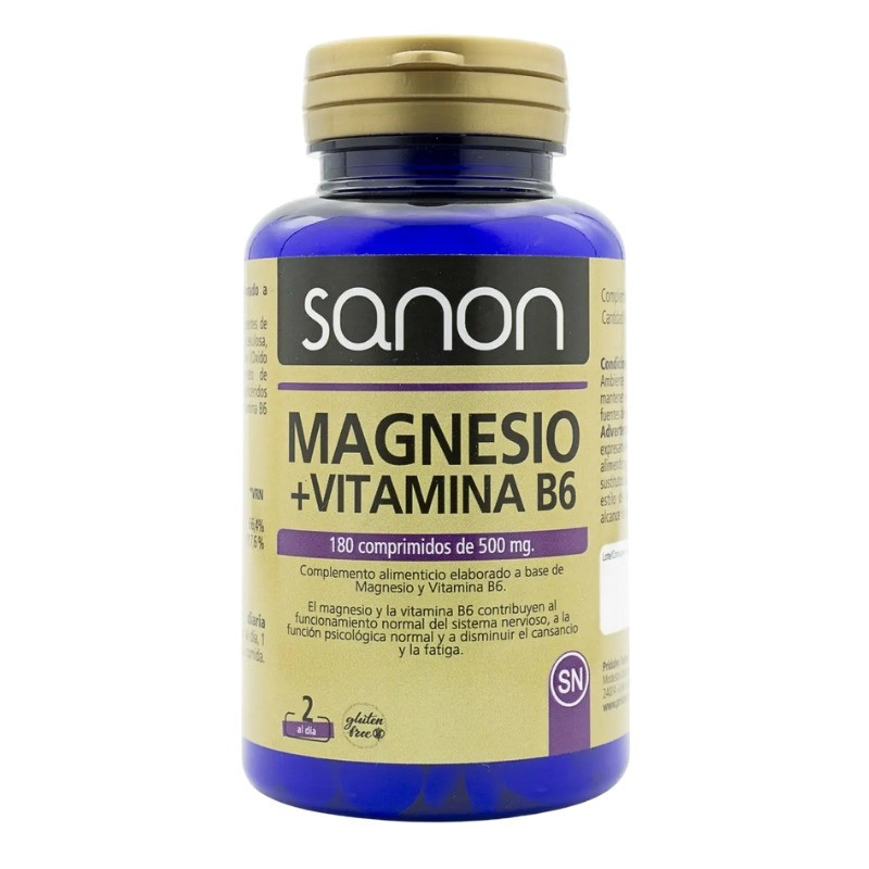 Magnesio + Vitamina B6 180comp Sanon