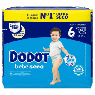 Dodot Bebé Seco Extra Talla 6  36 Uds