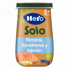 Solo Patatas, Zanahoria y Salmón 190 g Hero Baby