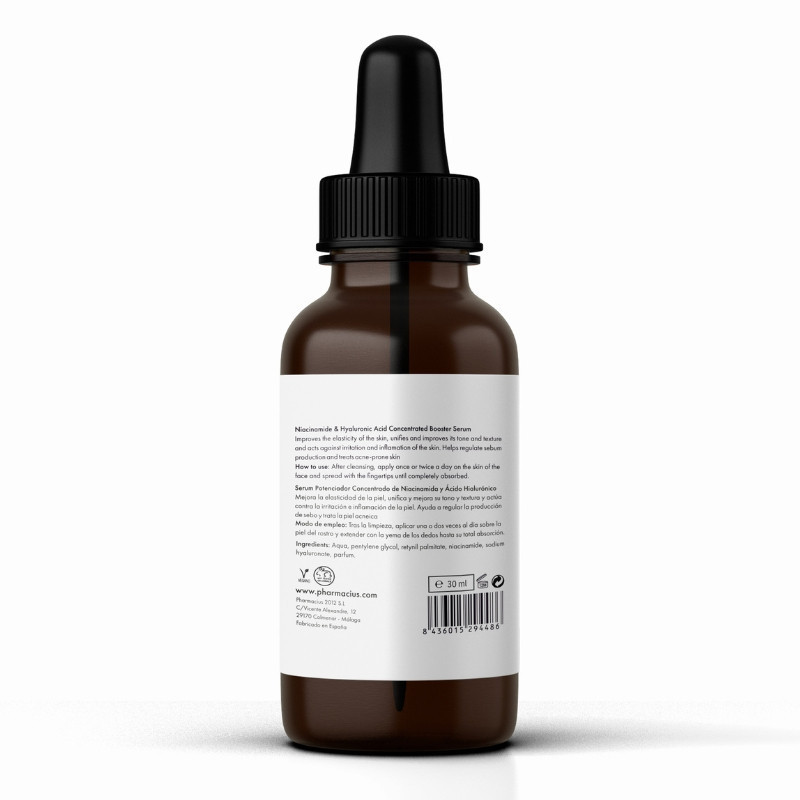 Sérum Concentrado Niacinamida + Ácido Hialurónico 30 ml Pharmacius Cosmetics