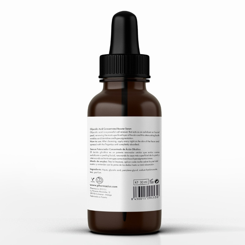 Sérum Concentrado Ácido Glicólico 30 ml Pharmacius Cosmetics