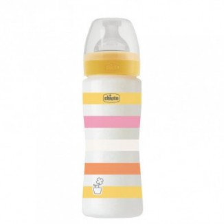 Well-Being Biberón Silicona 4M+ Color Amarillo 330 ml Chicco