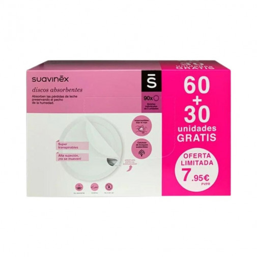 Discos Absorbentes 60+30 Unidades Suavinex
