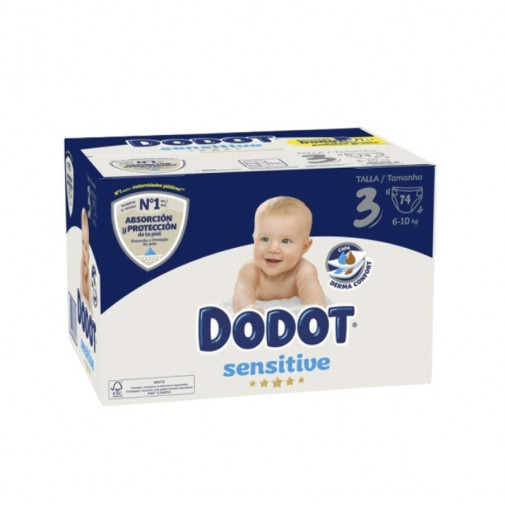 Recién Nacido Box Talla 3 74 Unidades Dodot Sensitive