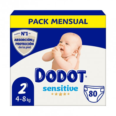 Dodot Sensitive Jumbo Pack Talla 2 - 80 uds.