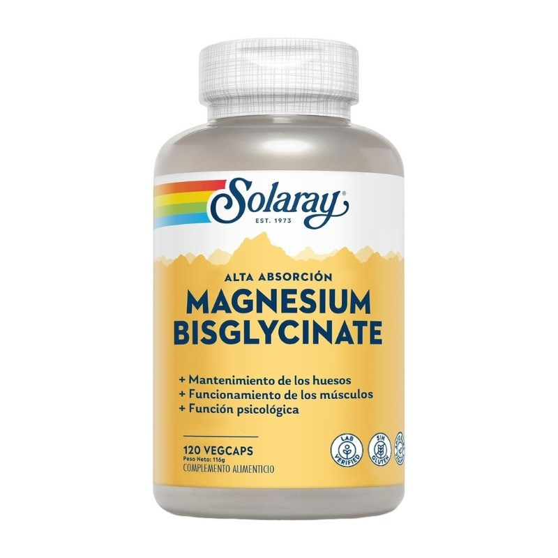 Bisglicinato de Magnesio 120 Comprimidos Solaray