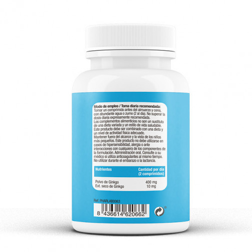 Ginkgo Biloba 60 Comprimidos Pharmacius Lab