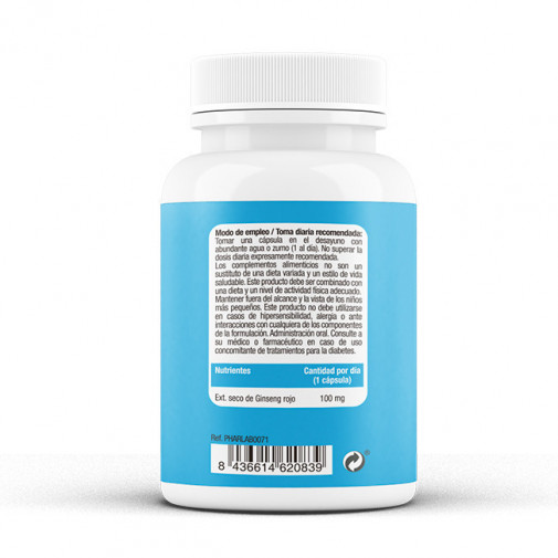 Ginseng Rojo 60 Cápsulas Pharmacius Lab