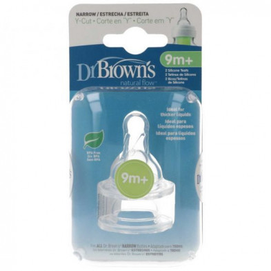 Tetinas Dr. Brown's Options Corte Y (2 Uds) Boca Estrecha +9M