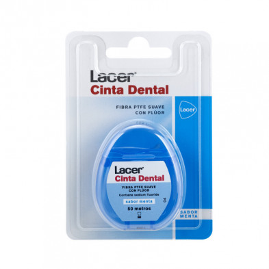 Lacer Cinta Dental Extra Suave con Flúor y Triclosan 50 Metros