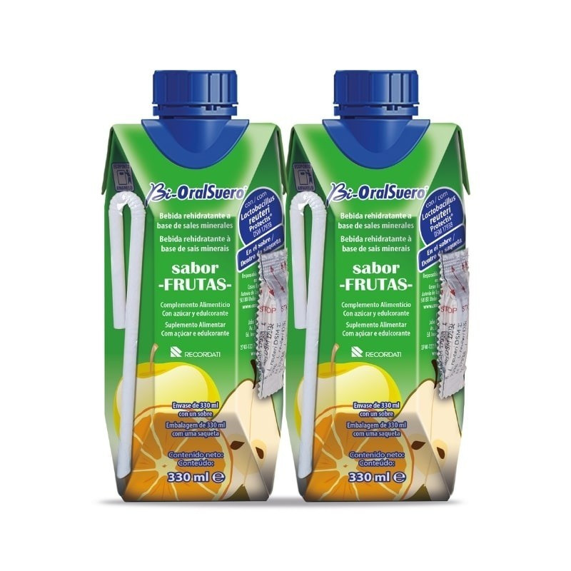 Casen Recordati Bi-Oralsuero Frutas 330 ml Pack de 2