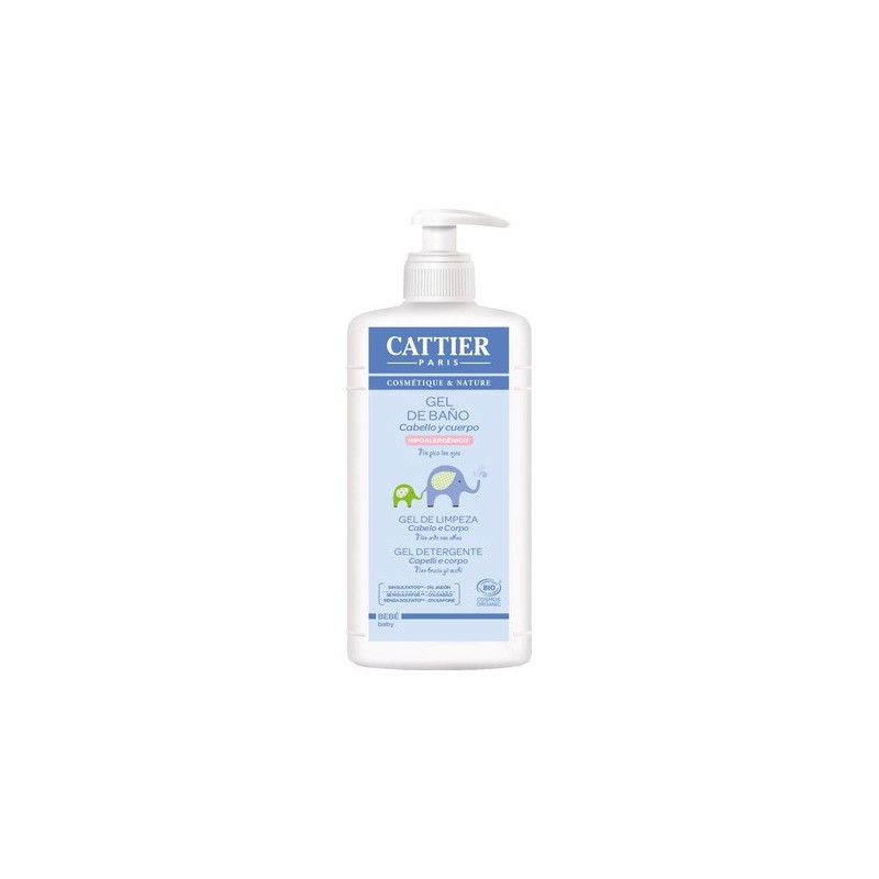 Gel De Baño Cabello Y Cuerpo Bebe 500 ml Cattier