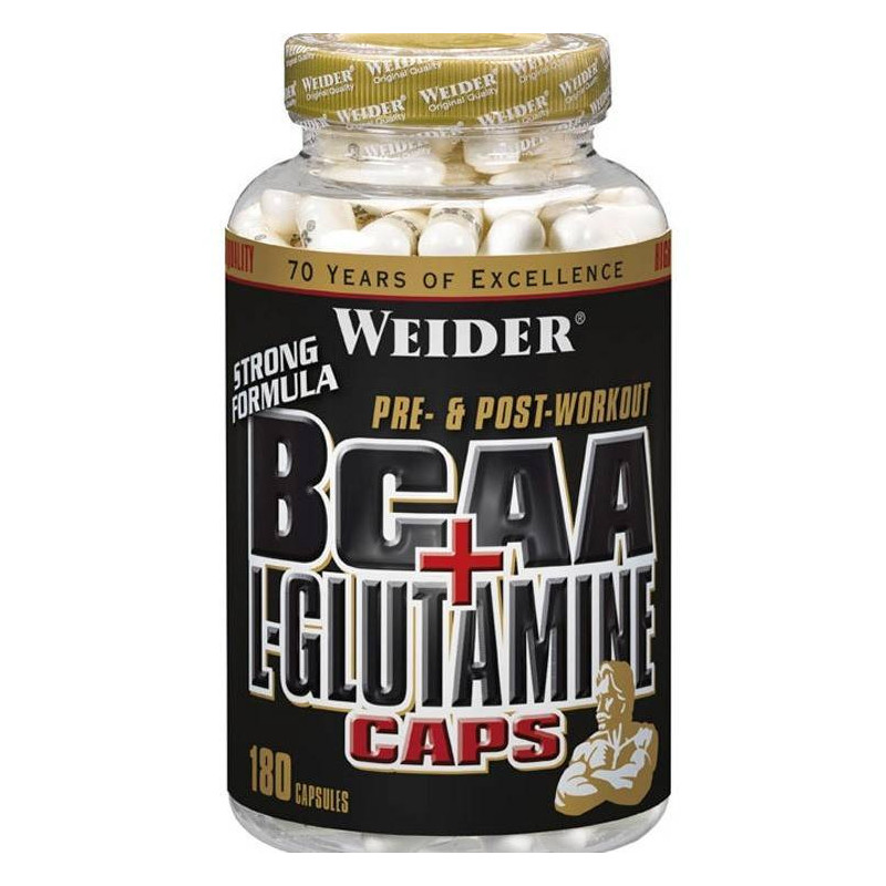 Weider Bcaa + L-glutamina 180 Cápsulas Weider