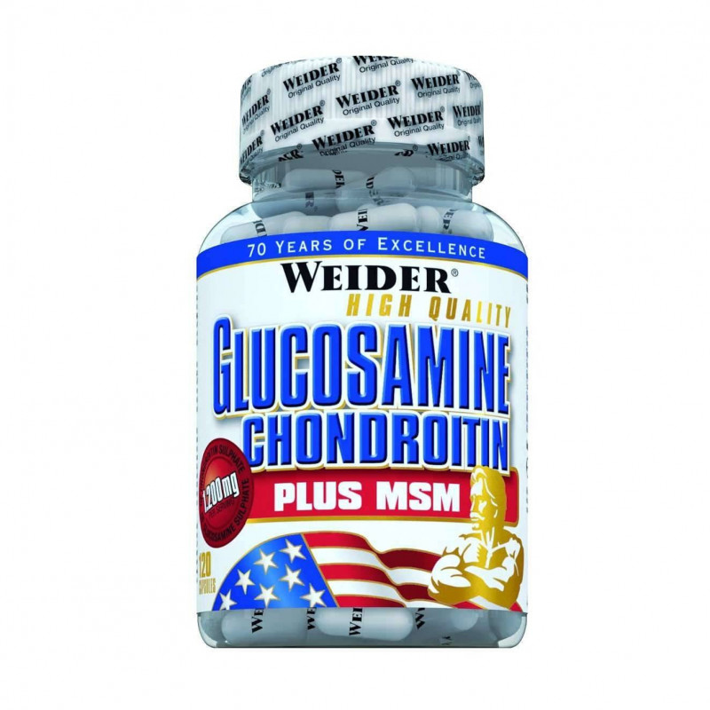 Weider Glucosamina Chondroitine + Msm 120 Cápsulas Weider