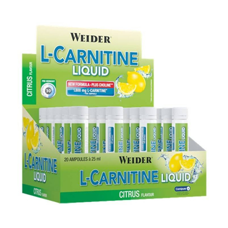 Weider L-carnitina Sabor Limón 20 Ampollas Weider