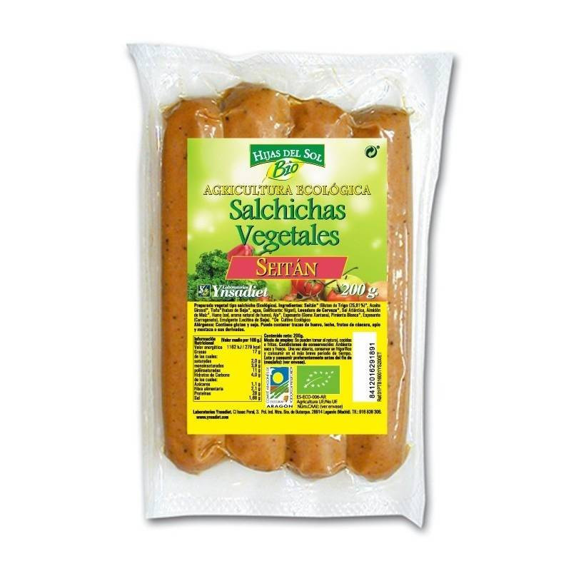 Salchichas Vegetales Seitan 200 gr Hijas De Sol