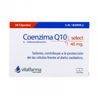 Coenzima Q10 Select 40 mg 30 Cápsulas Vitalfarma