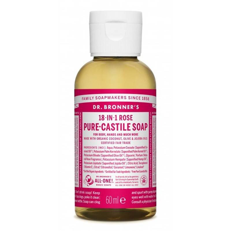 Jabon Liquido Rosas 60 ml Dr. Bronner's