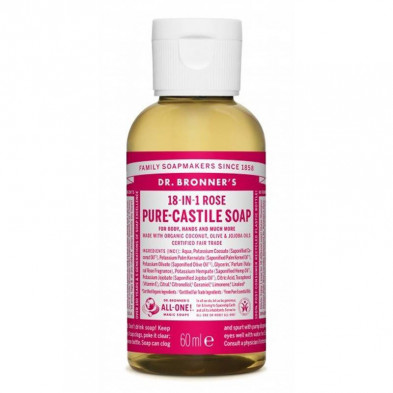 Jabon Liquido Rosas 60 ml Dr. Bronner's