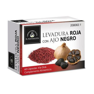 Levadura Roja De Arroz con Ajo Negro 60 Cápsulas El Naturalista