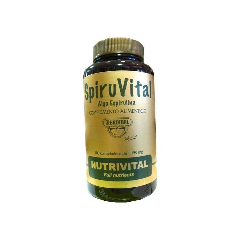 Spiruvital Alga Espirulina 1000 mg 100 Comprimidos Herdibel