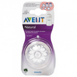 Tetina Natural Flujo Variable 2 Unidades Philips Avent