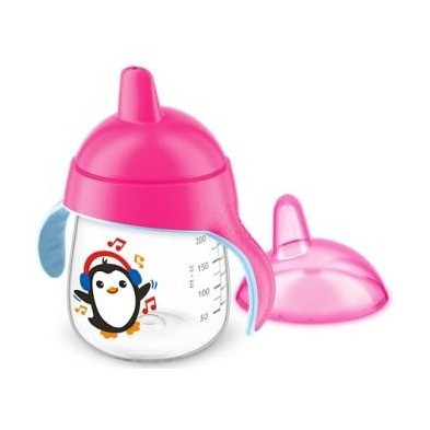 Vaso Pinguino Boquilla Dura Rosa 260 ml Philips Avent