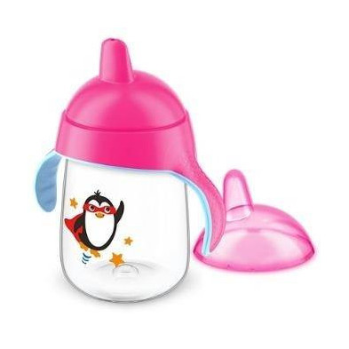 Vaso Pinguino Boquilla Dura Rosa 340 ml Philips Avent