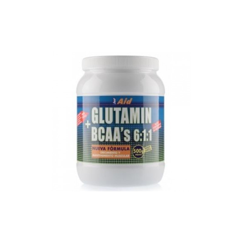 Glutamin + Bcaa Sabor Neutro 500 gr Just Aid