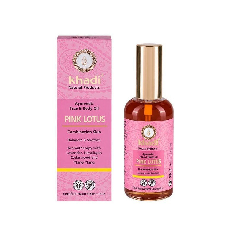 Aceite Corporal-Facial Loto Rosado 100 ml Khadi