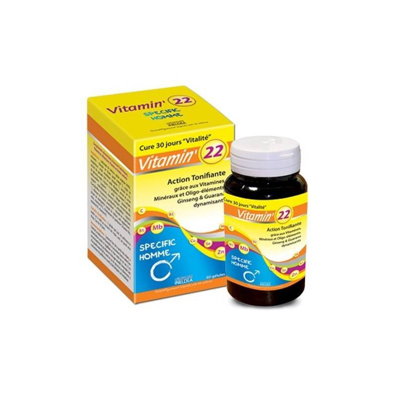 Vitamin 22 Vitaminas-Oligo-Plantas Hombre 60 Cápsulas Ineldea