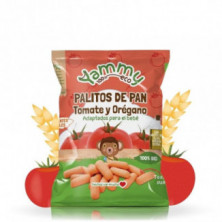 Palitos de Pan Ecológicos de Tomate y Orégano 60 gr Yammy