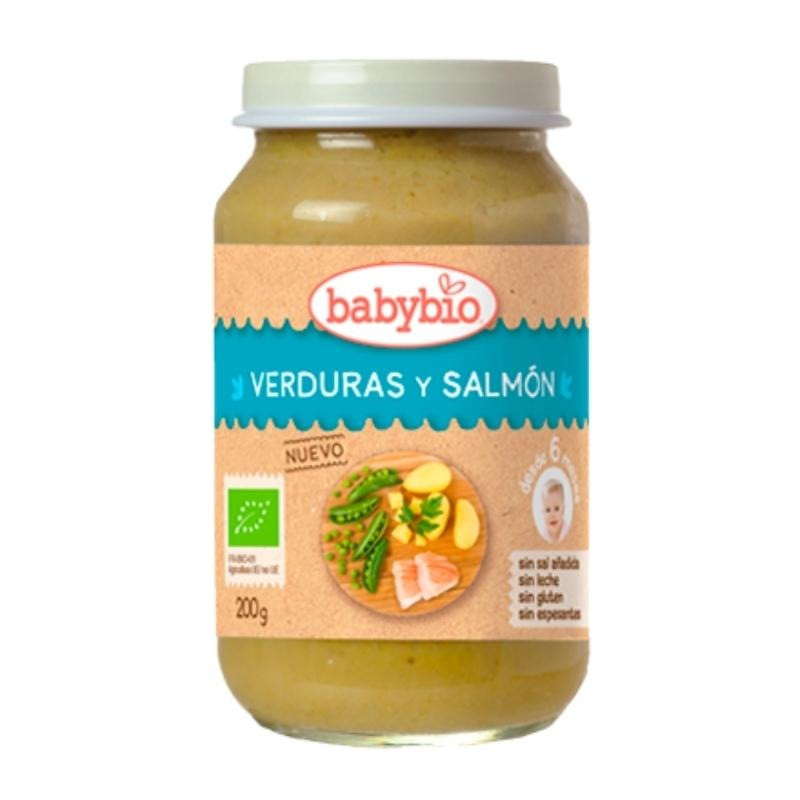 Potito de Verduras y Salmón 200gr Babybio