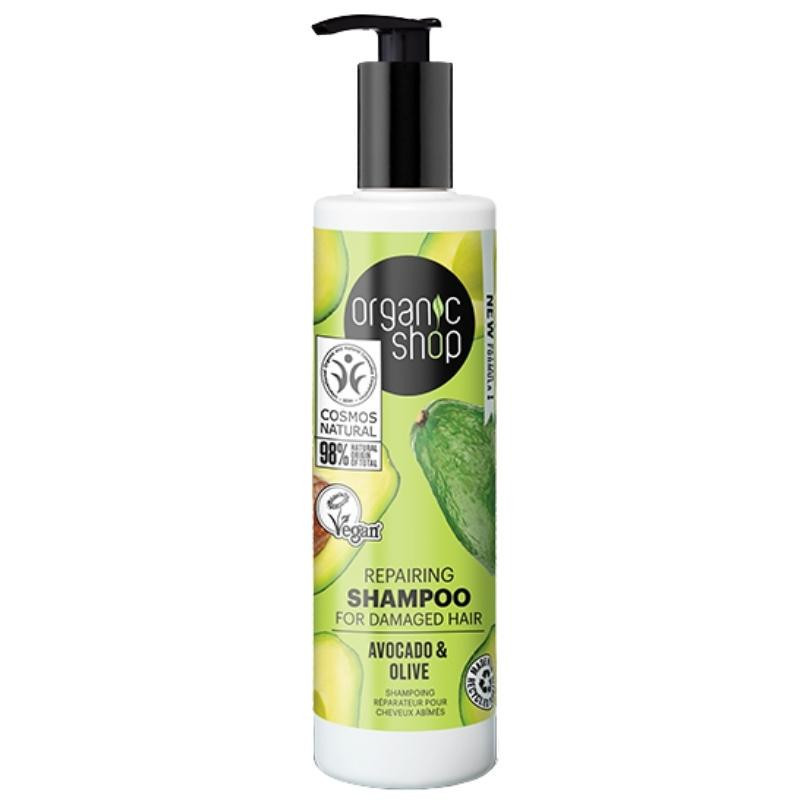 Champú Reparador Cabello Dañado Aguacate Y Oliva 280 ml Organic Shop