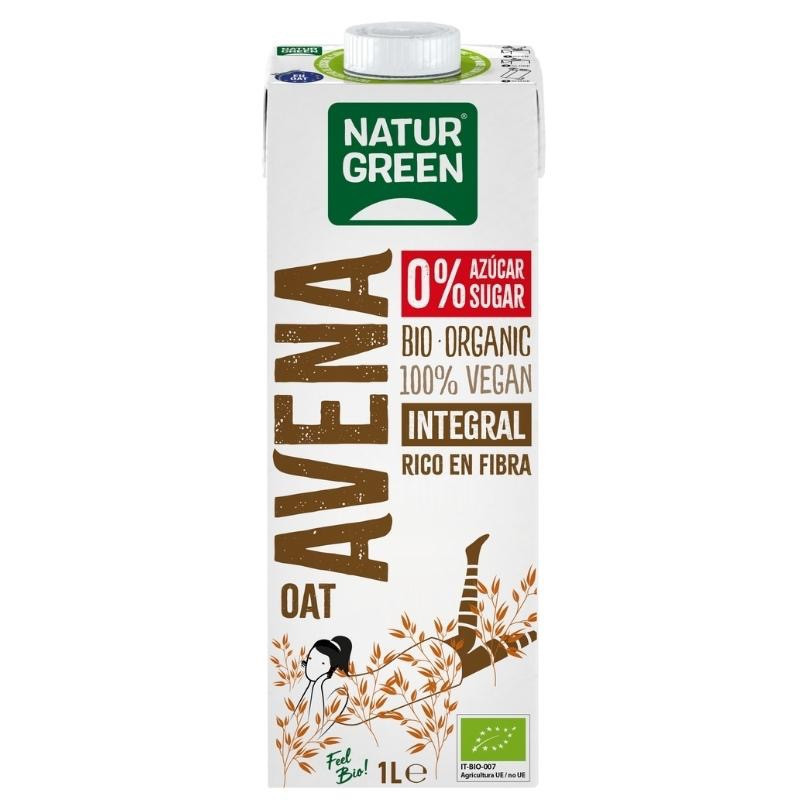 Bebida de Avena Integral 0% Azúcares Bio 1L NaturGreen