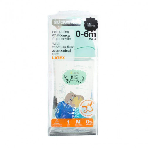 Suavinex Biberón Tetina Anatómica Flujo Medio 270ml 0 6m