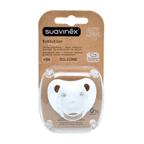 Chupete Suavinex Evolution Silicona 6M+